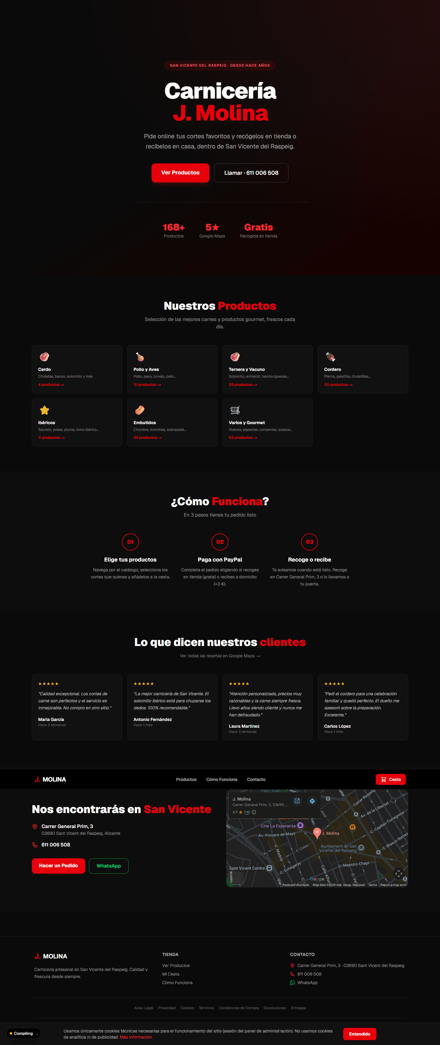 Carnicería J. Molina — Website